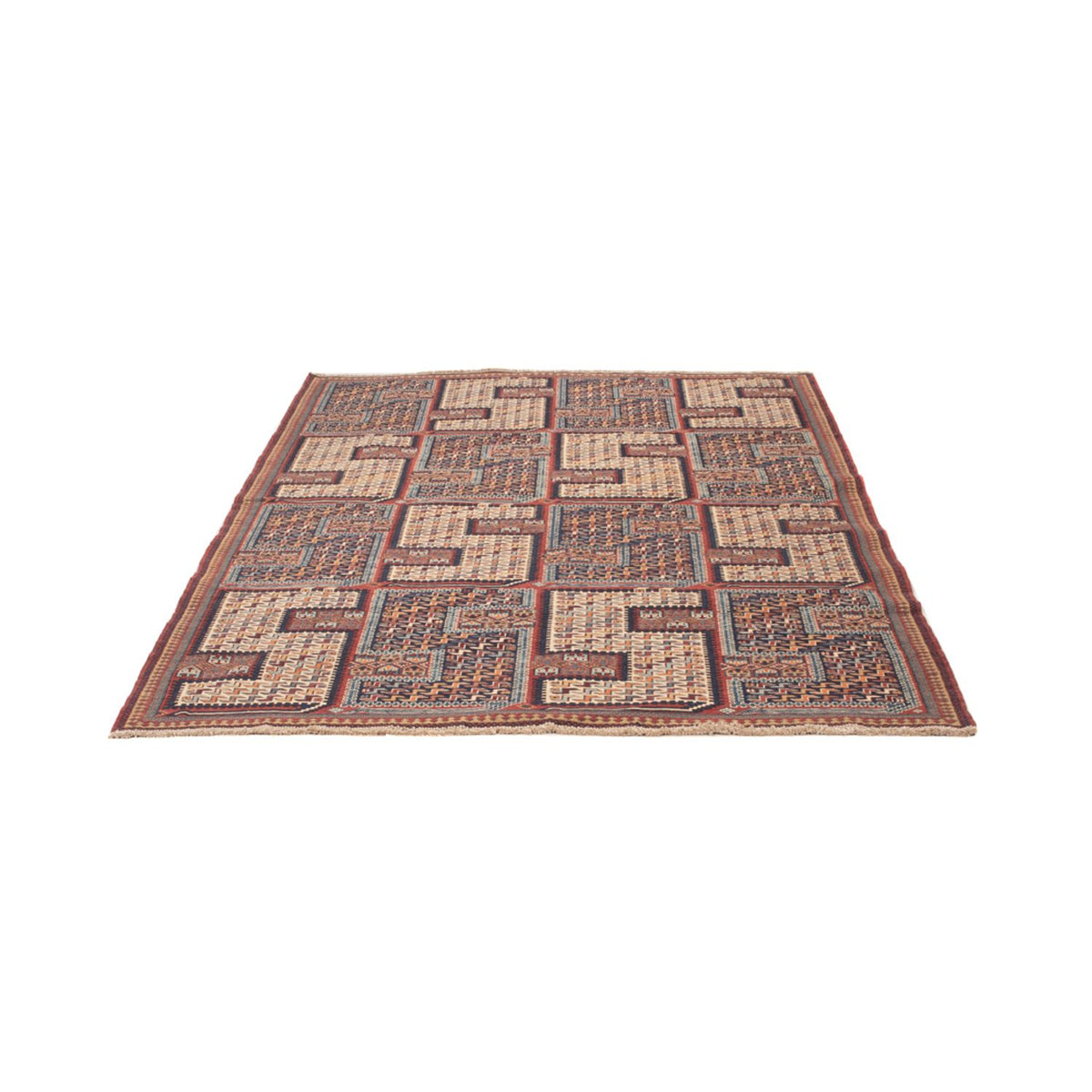 Tapis Kelim - Oriental - Soumak - 214 x 155 cm - beige foncé