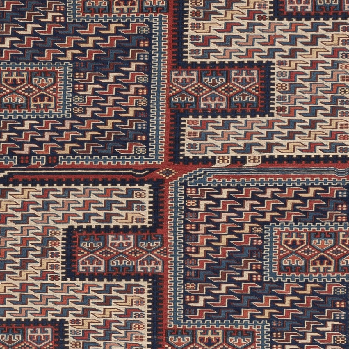 Tapis Kelim - Oriental - Soumak - 208 x 165 cm - beige foncé