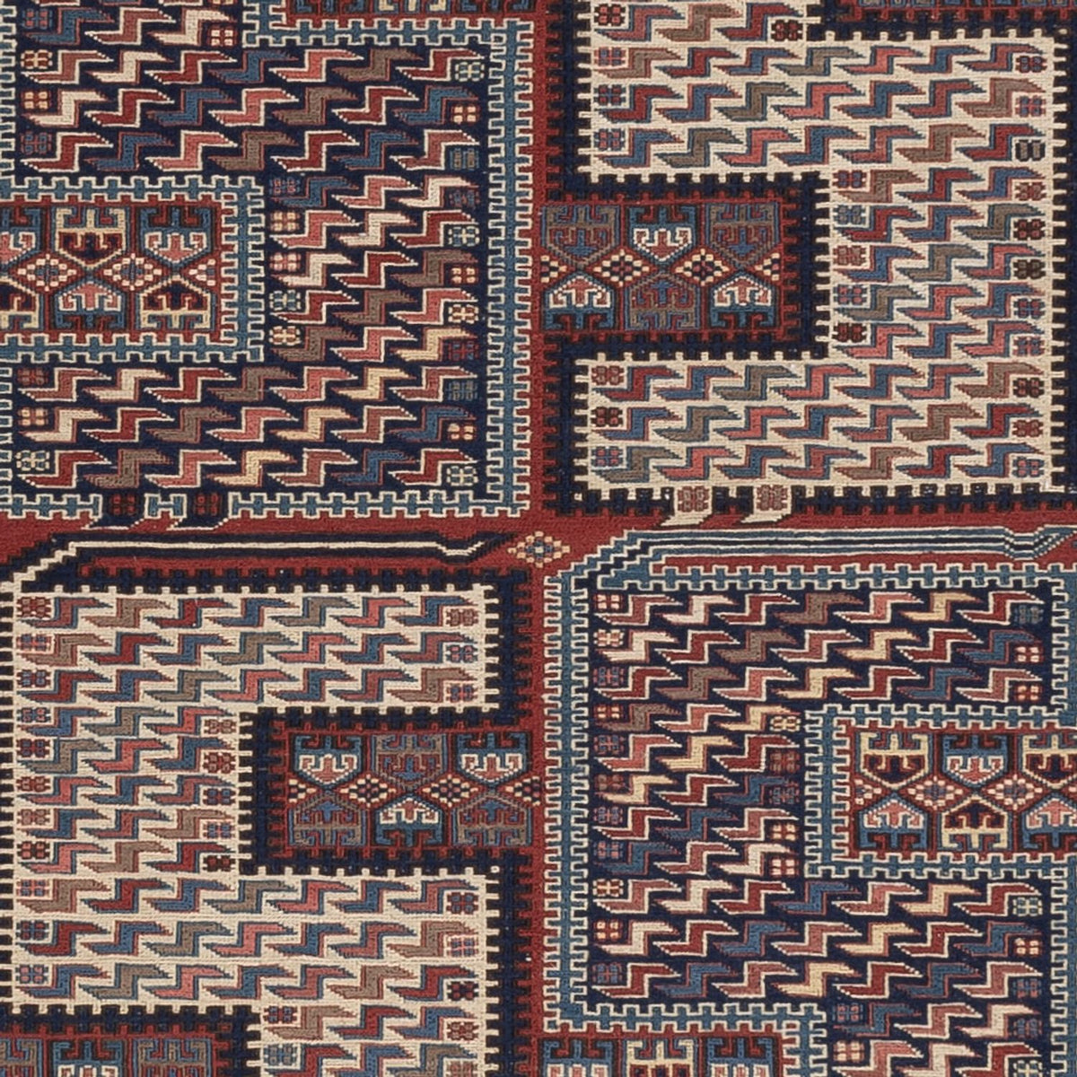 Tapis Kelim - Oriental - Soumak - 223 x 156 cm - beige foncé