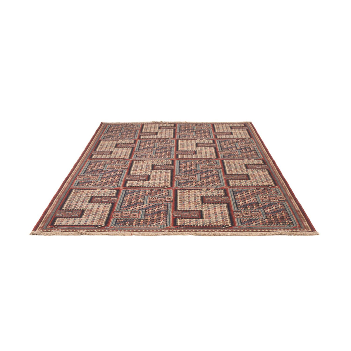 Tapis Kelim - Oriental - Soumak - 223 x 156 cm - beige foncé