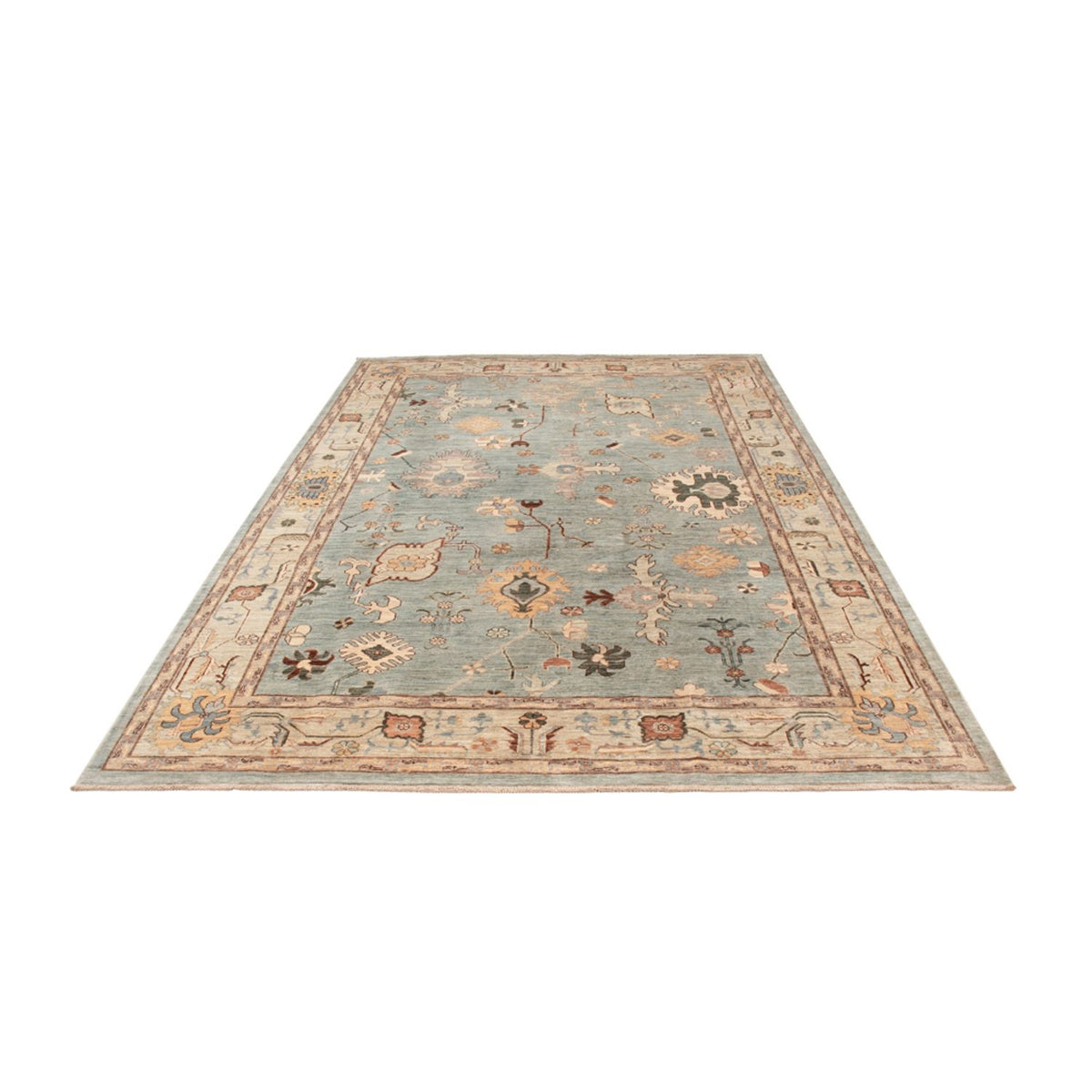 Tapis Ziegler - Usak - 296 x 200 cm - bleu clair