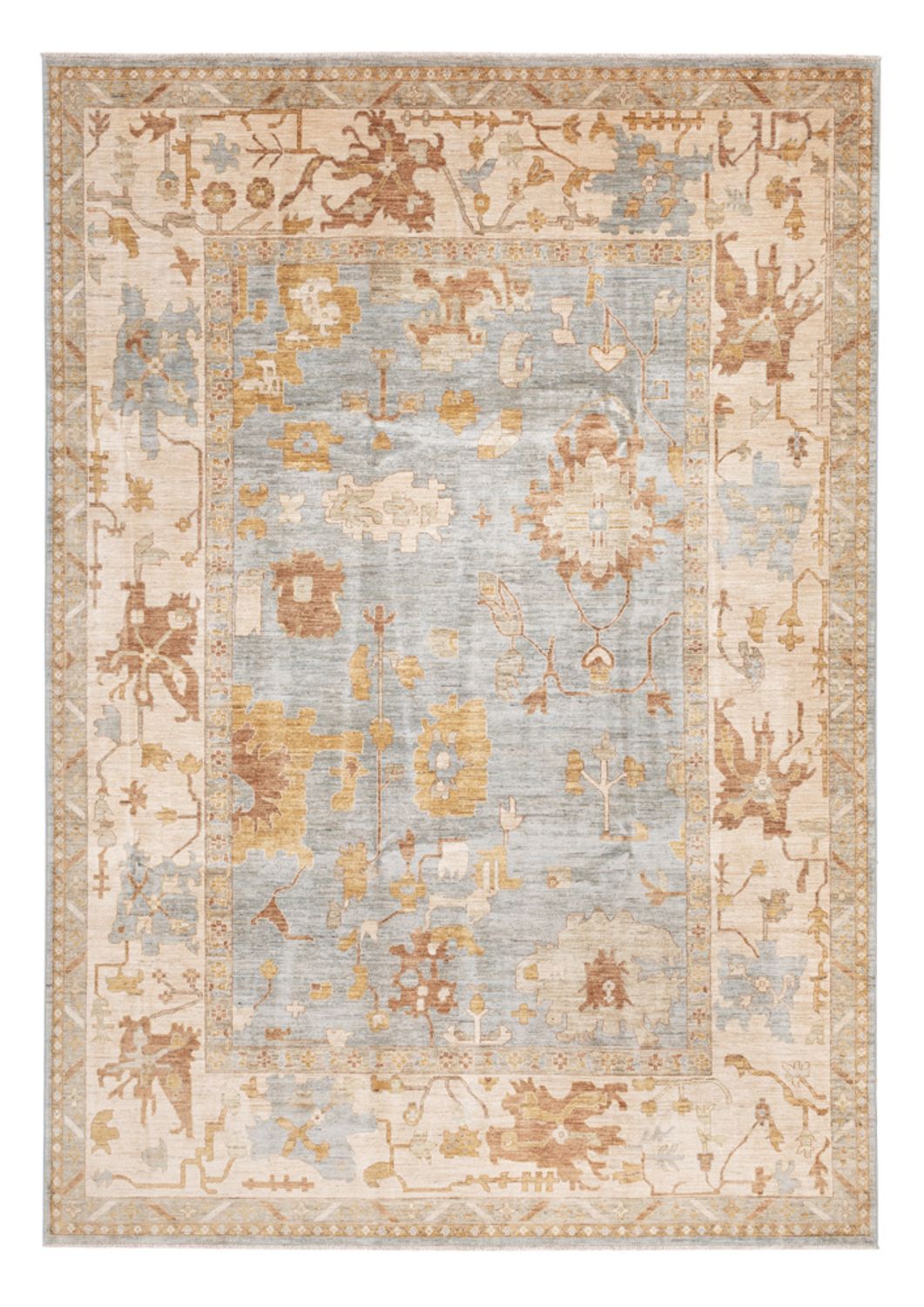 Tapis Ziegler - Usak - 348 x 246 cm - bleu clair