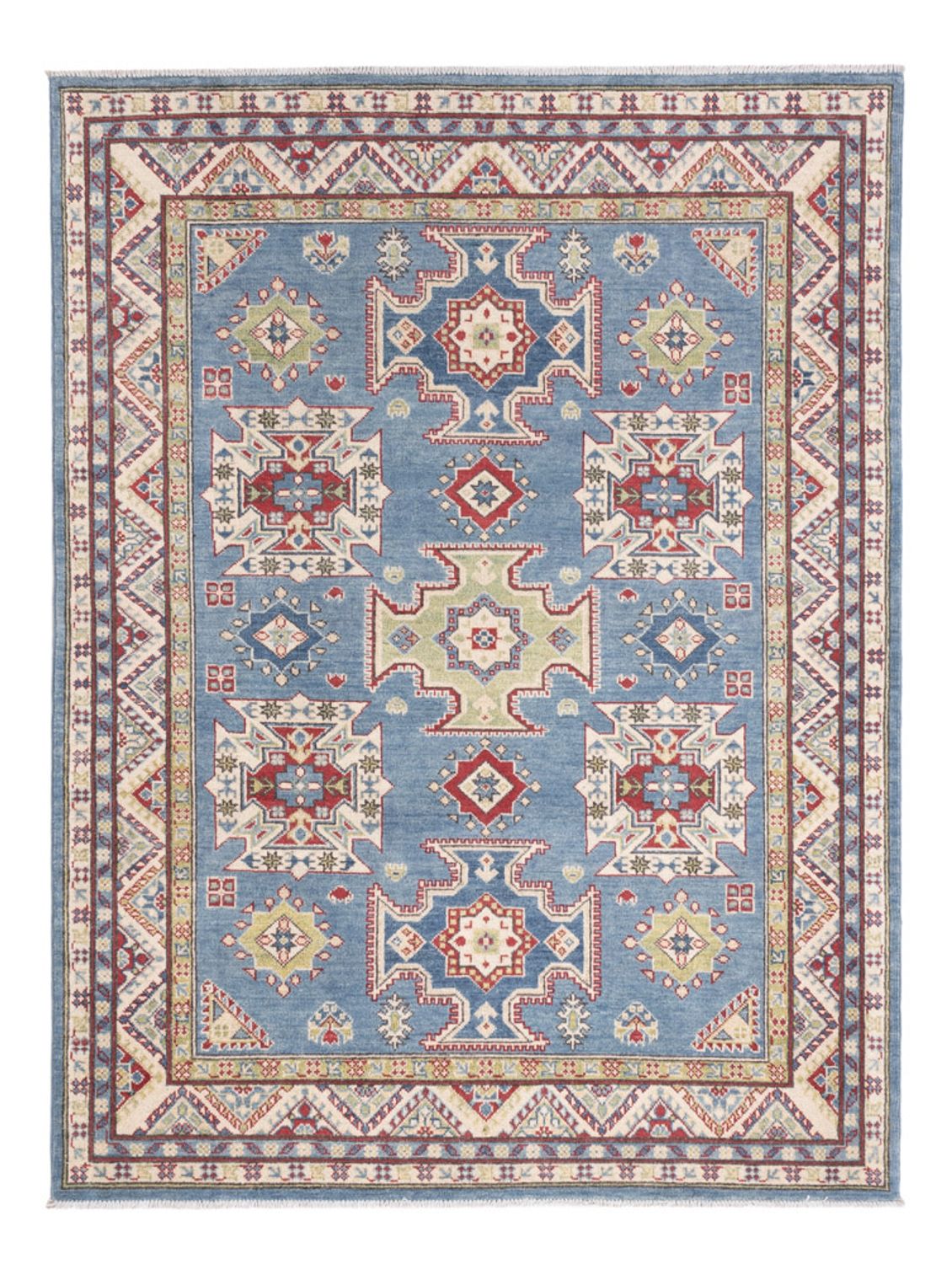 Tapis Ziegler - Kazak - 198 x 150 cm - bleu