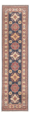 Tapis de couloir Tapis Ziegler - Kazak - 303 x 80 cm - bleu foncé