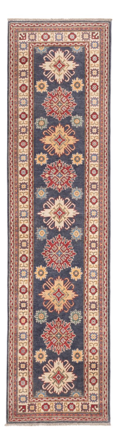 Tapis de couloir Tapis Ziegler - Kazak - 303 x 80 cm - bleu foncé