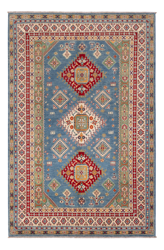 Tapis Ziegler - Kazak - 300 x 198 cm - bleu