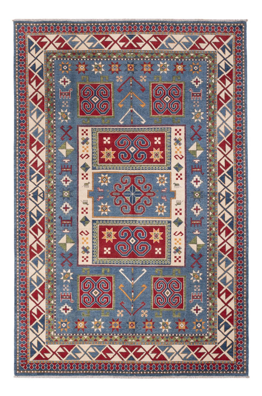 Tapis Ziegler - Kazak - 302 x 197 cm - bleu