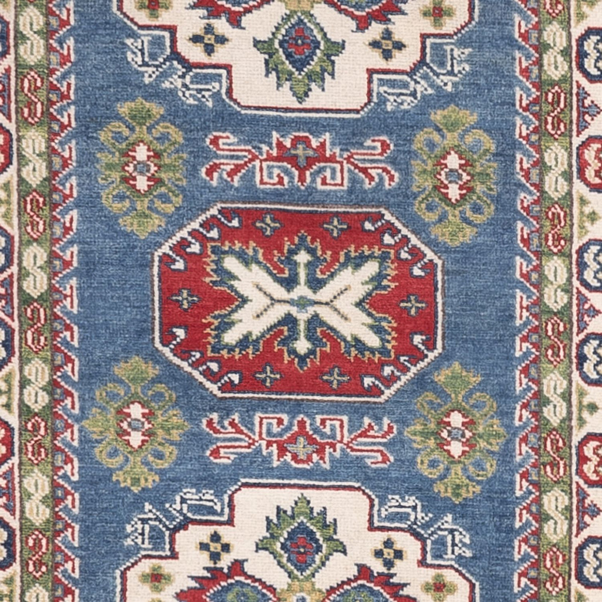 Tapis de couloir Tapis Ziegler - Kazak - 281 x 80 cm - bleu