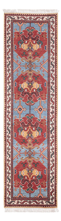 Tapis de couloir Tapis Ziegler - Kazak - 287 x 77 cm - bleu