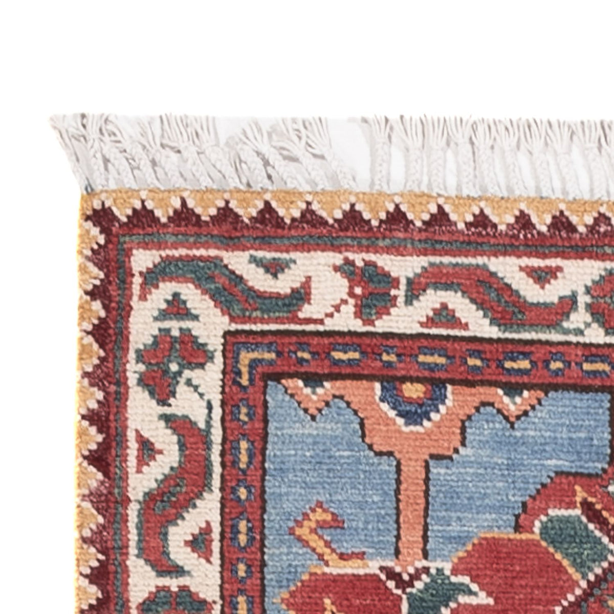 Tapis de couloir Tapis Ziegler - Kazak - 287 x 77 cm - bleu