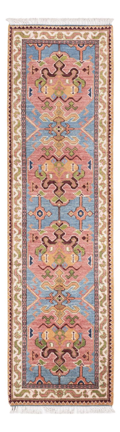 Tapis de couloir Tapis Ziegler - Kazak - 296 x 78 cm - bleu