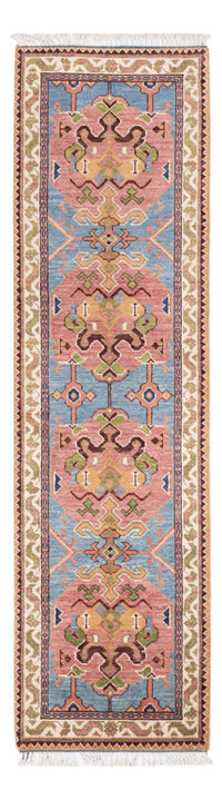 Tapis de couloir Tapis Ziegler - Kazak - 296 x 78 cm - bleu