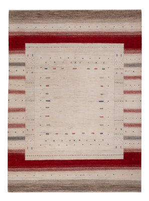 Tapis Gabbeh - Loribaft Indus - 242 x 176 cm - beige clair