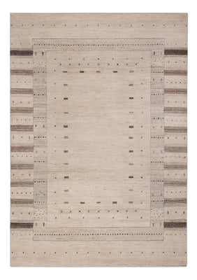 Tapis Gabbeh - Loribaft Indus - 246 x 176 cm - beige clair