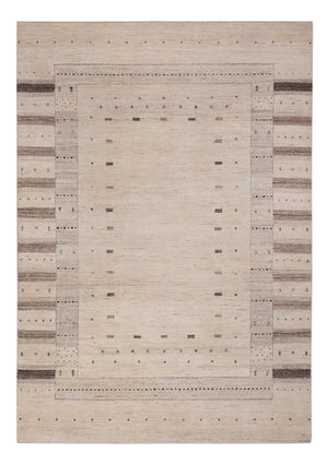 Tapis Gabbeh - Loribaft Indus - 246 x 176 cm - beige clair