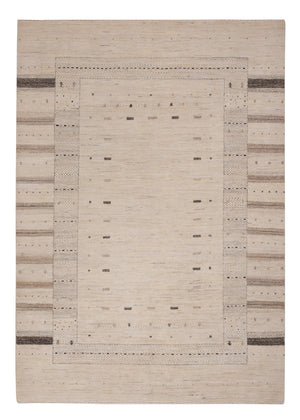 Tapis Gabbeh - Loribaft Indus - 245 x 174 cm - beige clair