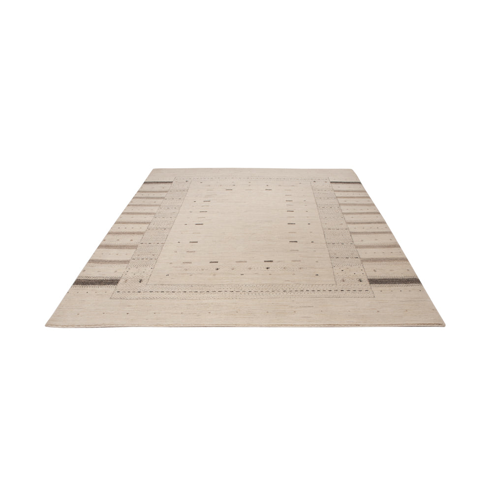 Tapis Gabbeh - Loribaft Indus - 245 x 174 cm - beige clair