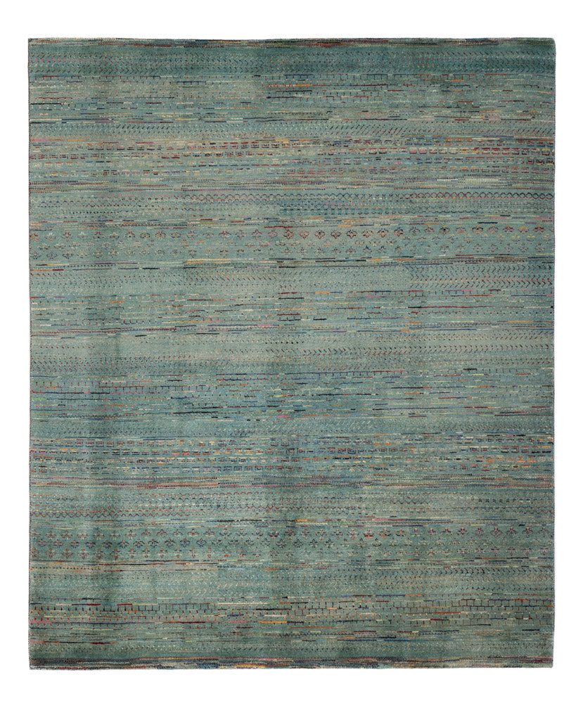 Tapis design - 240 x 201 cm - bleu pétrole