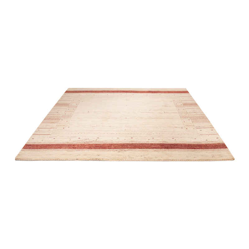 Tapis Gabbeh - Loribaft Indus carré  - 246 x 249 cm - beige clair