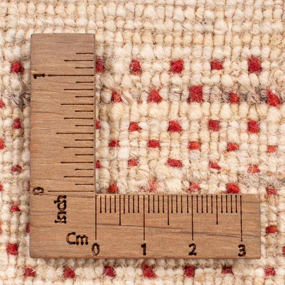 Tapis Gabbeh - Loribaft Indus carré  - 246 x 249 cm - beige clair