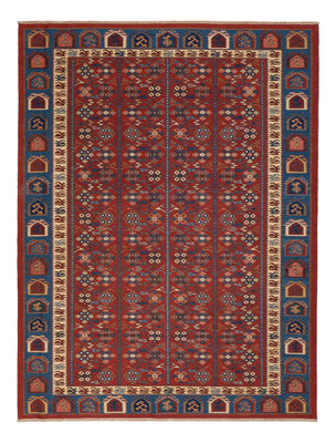 Tapis Kelim - Oriental - Soumak - 229 x 175 cm - rouille