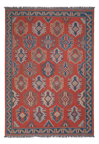 Tapis Kelim - Oriental - Royal - 253 x 177 cm - rouge