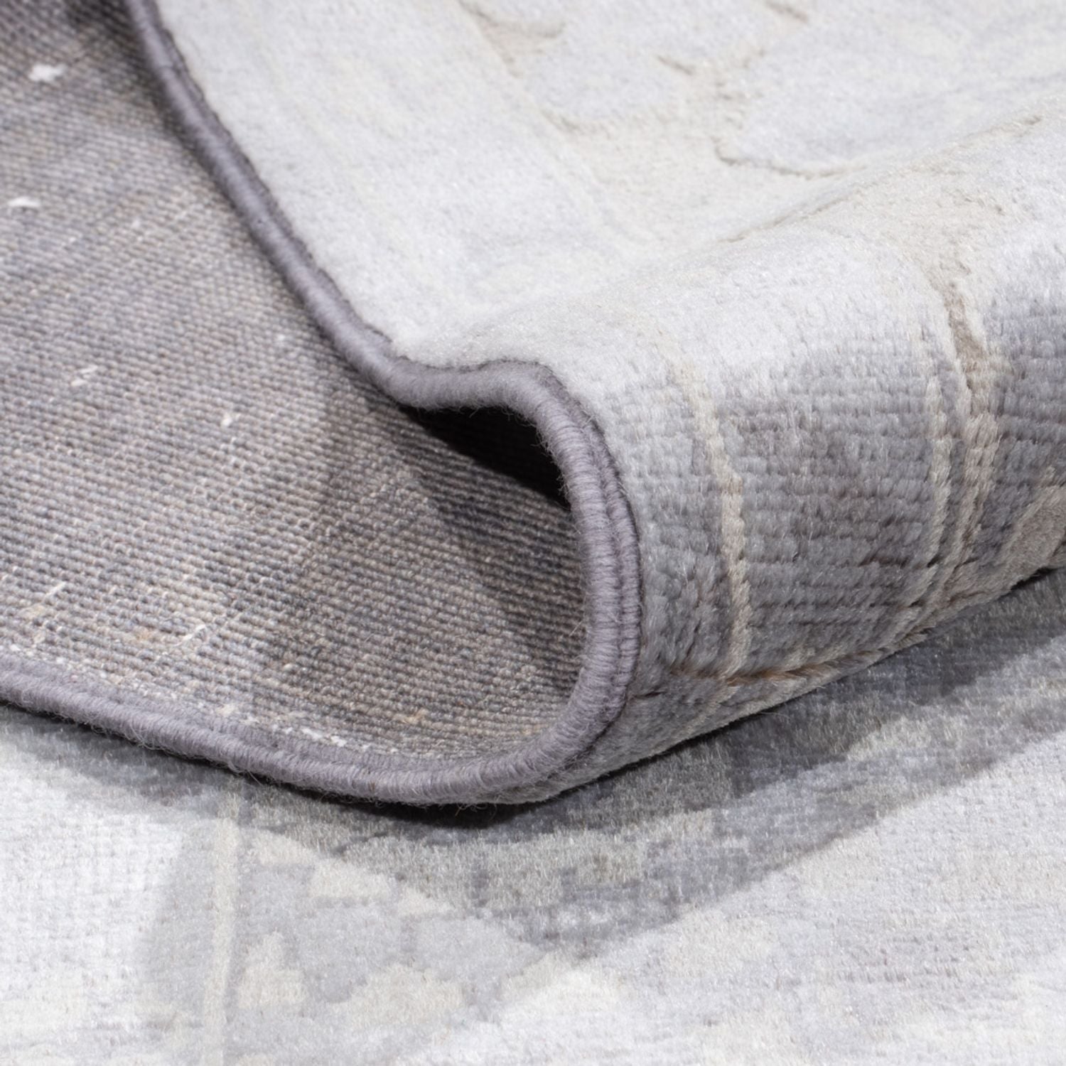 Tapis design - 295 x 246 cm - argent