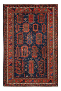 Tapis Ziegler - Kazak - 283 x 184 cm - bleu foncé
