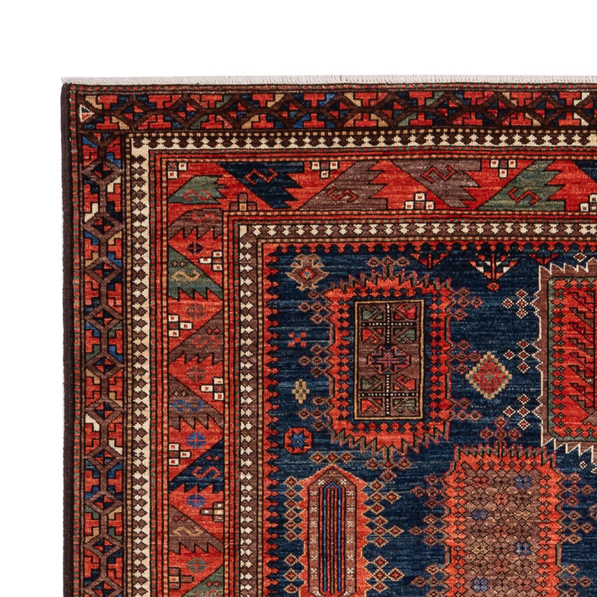 Tapis Ziegler - Kazak - 283 x 184 cm - bleu foncé