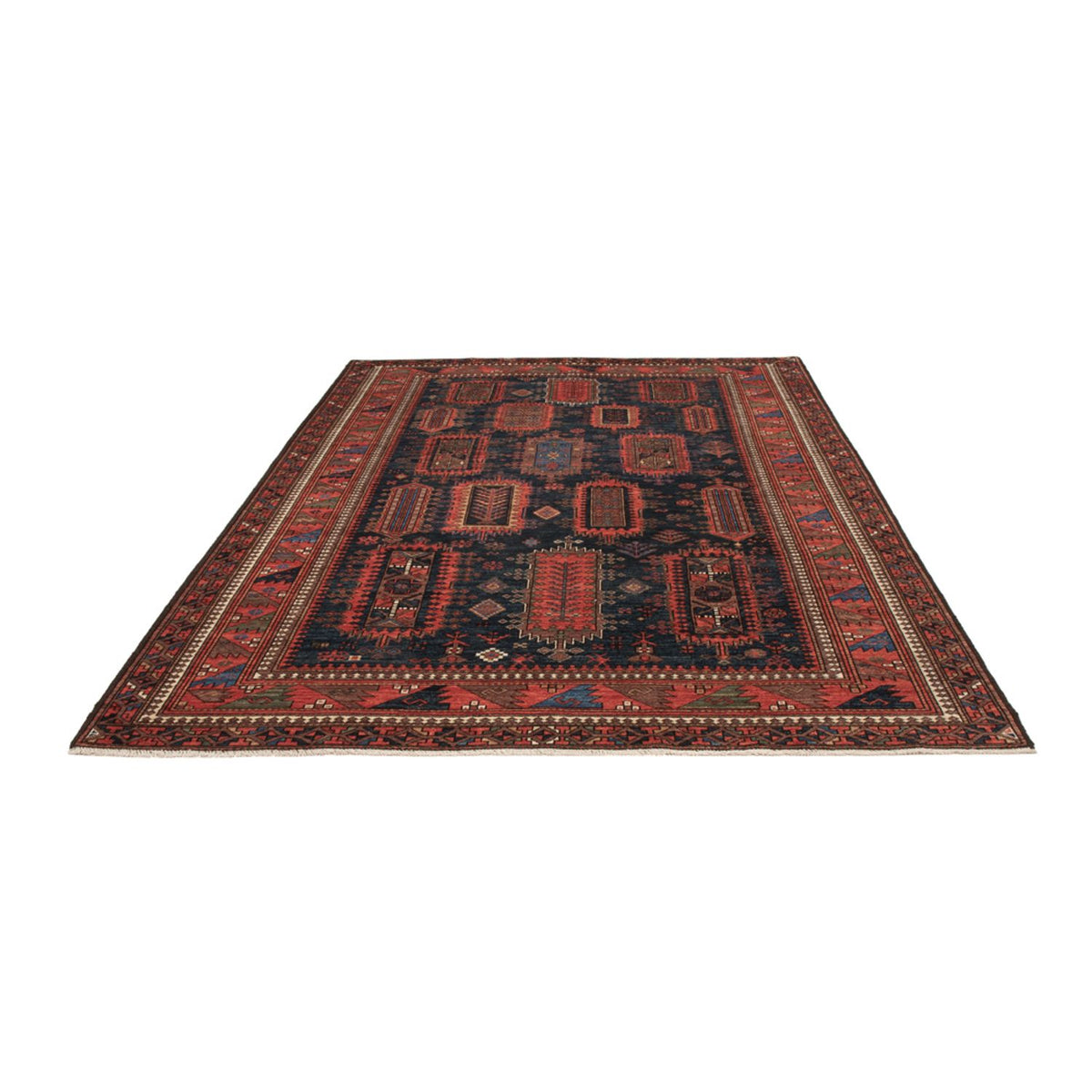 Tapis Ziegler - Kazak - 283 x 184 cm - bleu foncé
