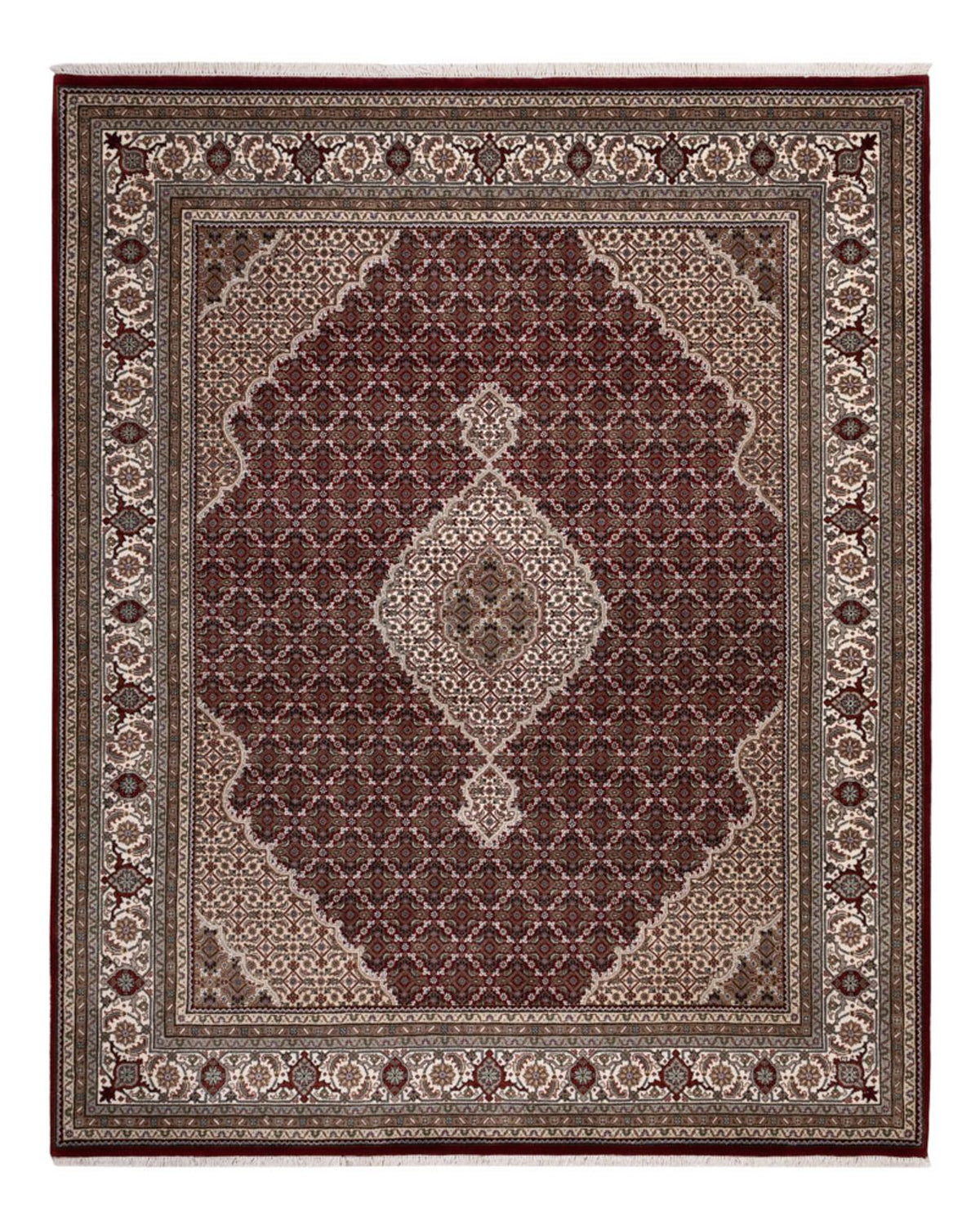 Tapis oriental - Tabriz - 256 x 205 cm - beige foncé