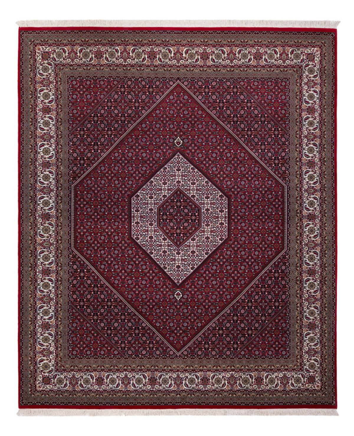 Tapis oriental - Bidjar - Indus - 305 x 251 cm - rouge foncé