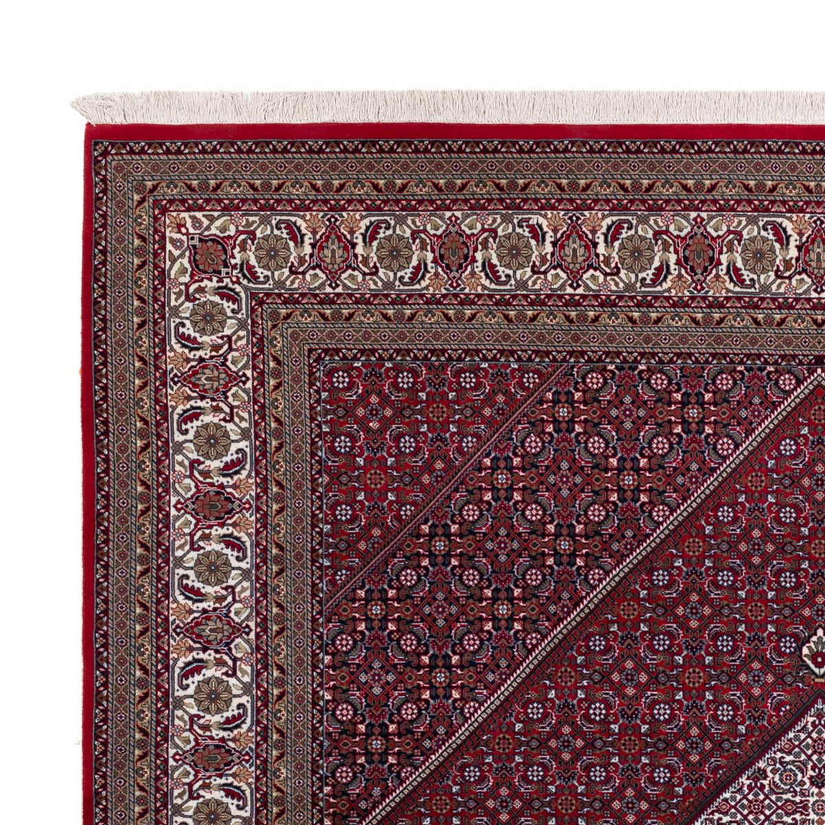 Tapis oriental - Bidjar - Indus - 305 x 251 cm - rouge foncé