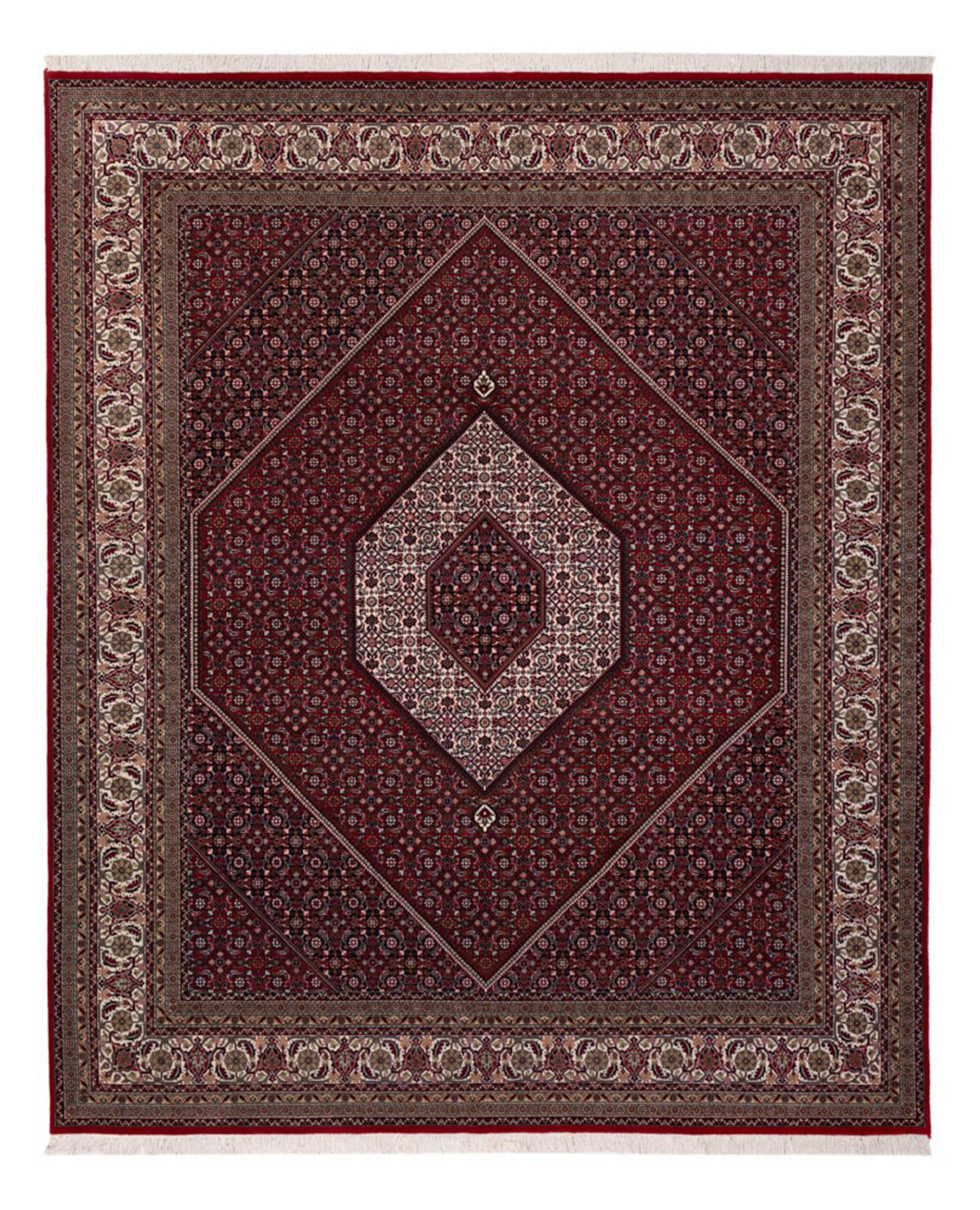 Tapis oriental - Bidjar - Indus - 304 x 251 cm - rouge foncé