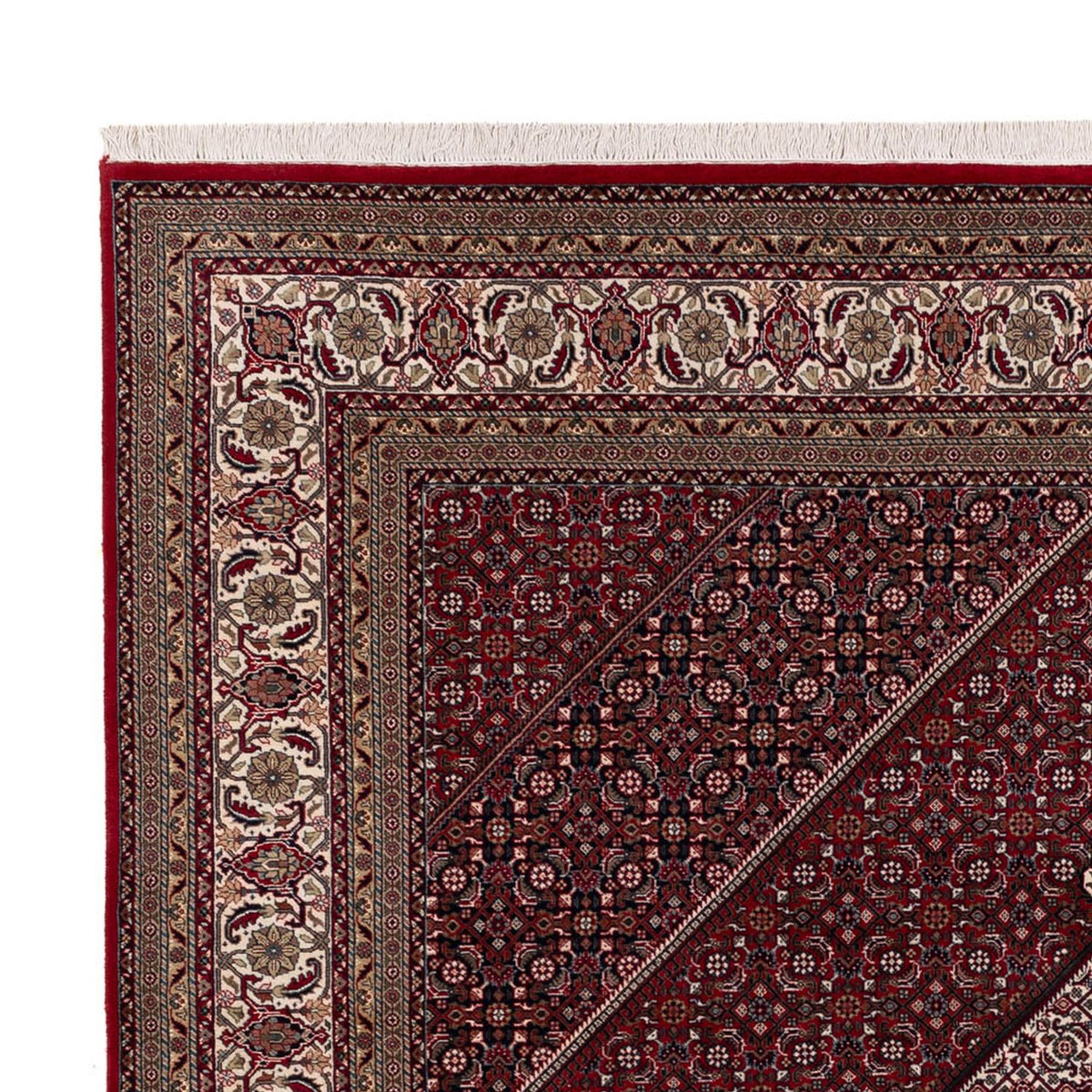 Tapis oriental - Bidjar - Indus - 304 x 251 cm - rouge foncé