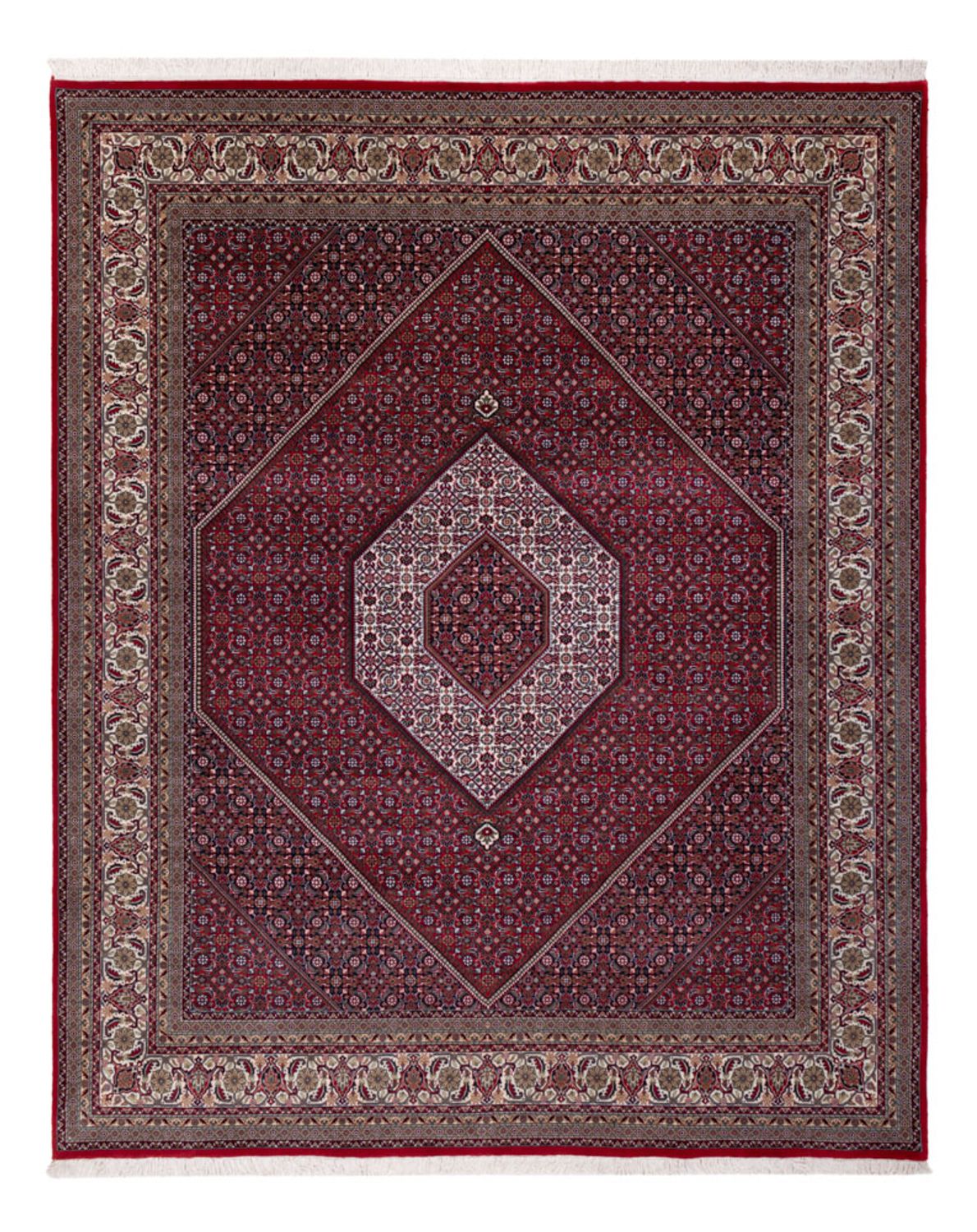 Tapis oriental - Bidjar - Indus - 300 x 247 cm - rouge foncé