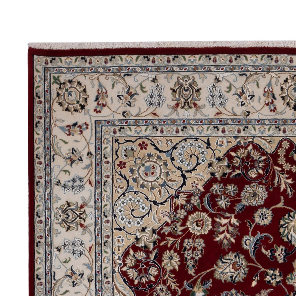 Tapis oriental - Nain - Indus - 303 x 200 cm - rouge foncé