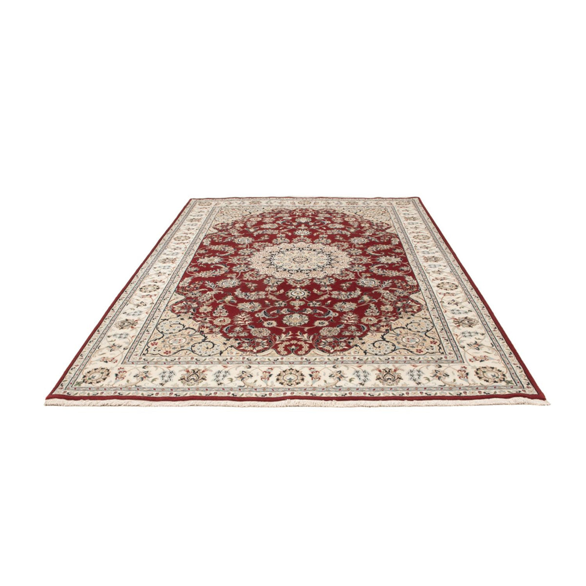 Tapis oriental - Nain - Indus - 303 x 200 cm - rouge foncé