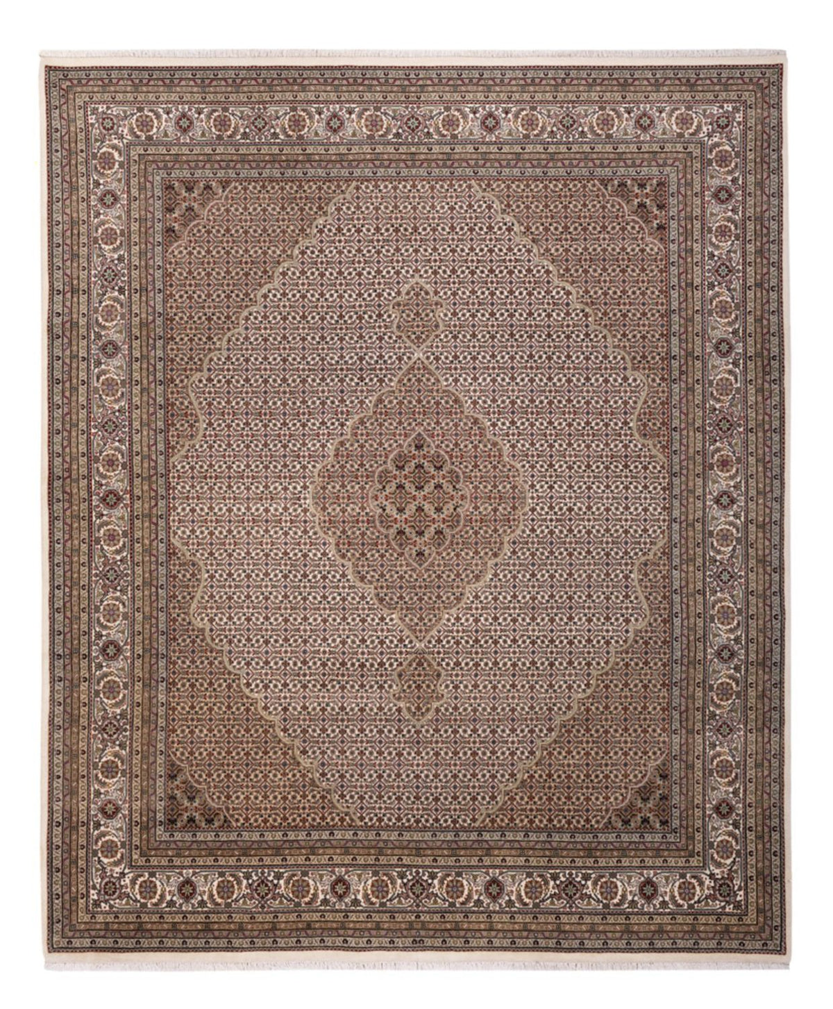 Tapis oriental - Tabriz - 304 x 249 cm - beige foncé