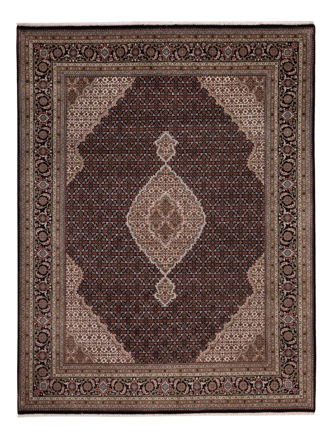 Tapis oriental - Tabriz - 259 x 203 cm - beige foncé