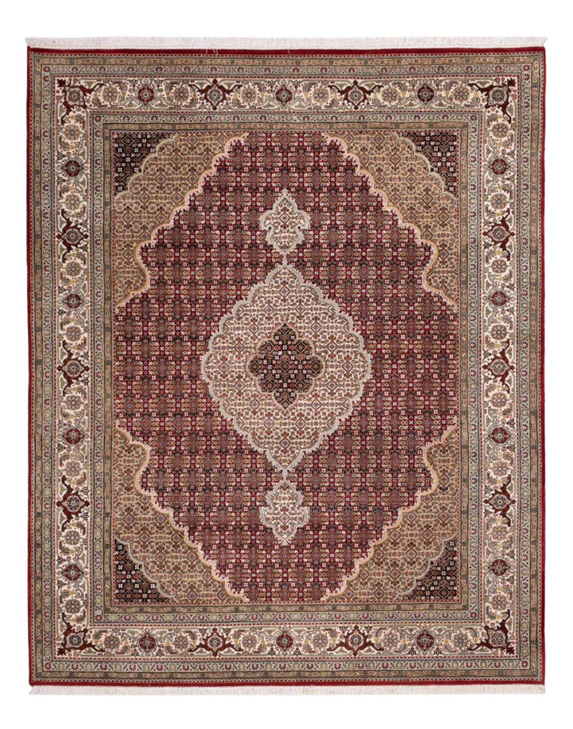 Tapis oriental - Tabriz - 255 x 198 cm - beige foncé