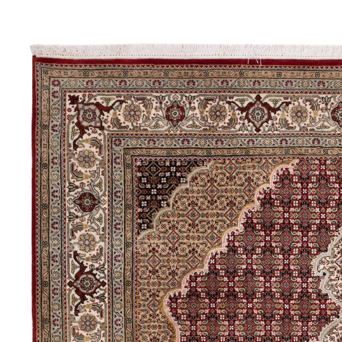 Tapis oriental - Tabriz - 255 x 198 cm - beige foncé
