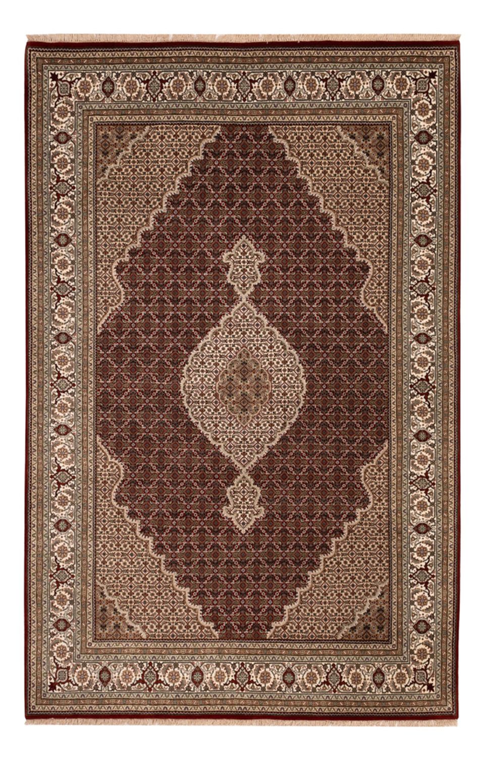 Tapis oriental - Tabriz - 300 x 197 cm - beige foncé