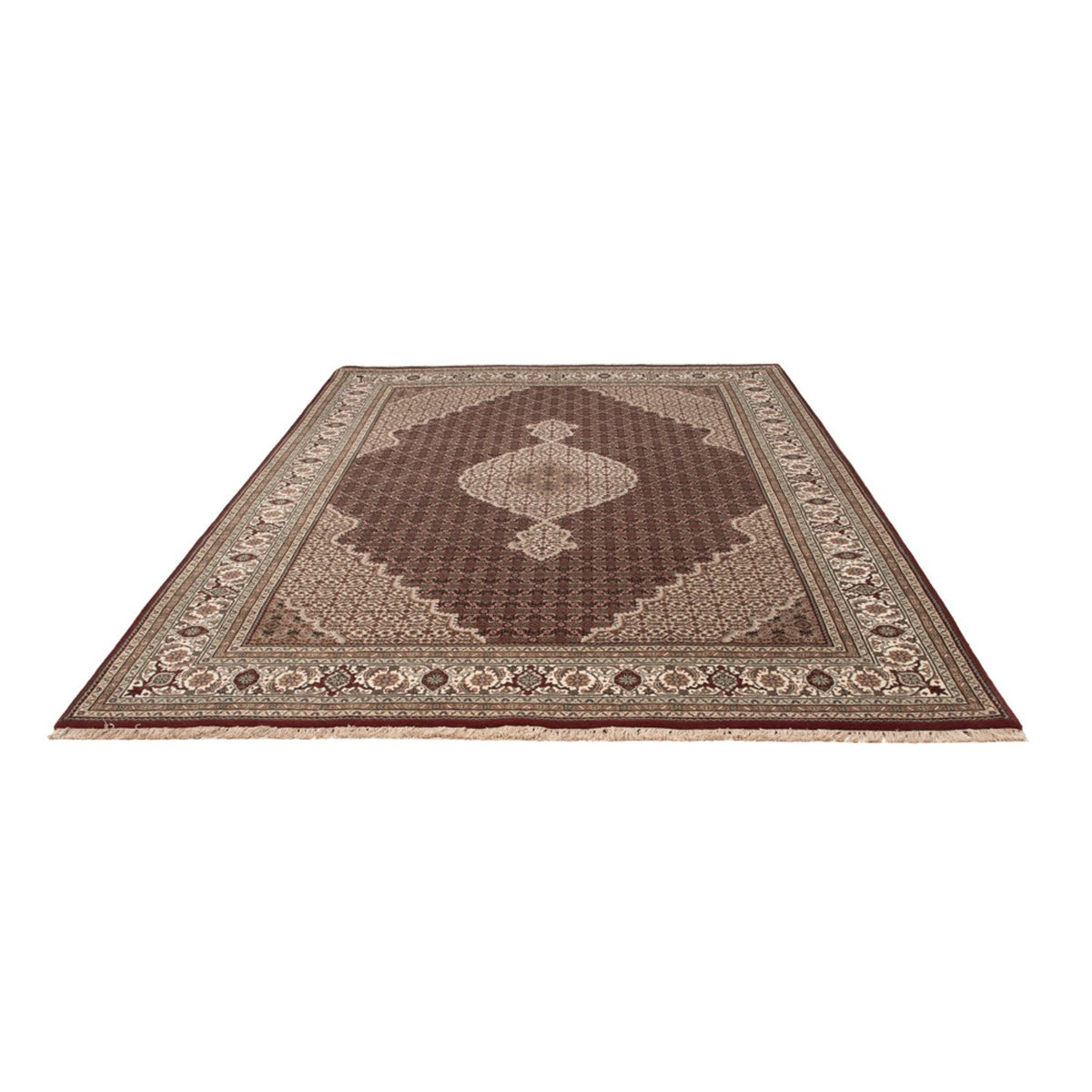 Tapis oriental - Tabriz - 300 x 197 cm - beige foncé