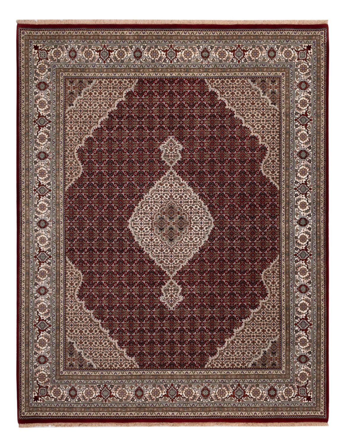 Tapis oriental - Tabriz - 257 x 202 cm - beige foncé