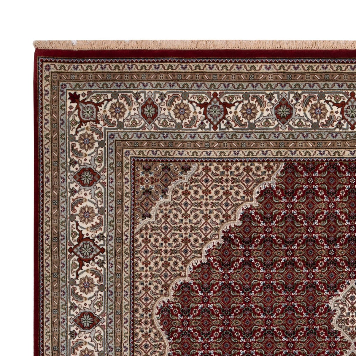 Tapis oriental - Tabriz - 257 x 202 cm - beige foncé