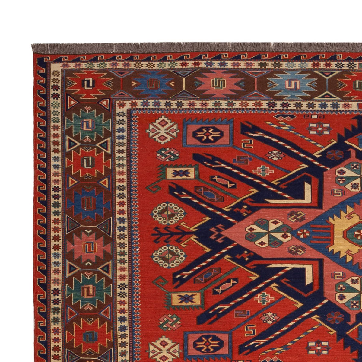 Tapis Kelim - Oriental - Soumak - 282 x 198 cm - rouge