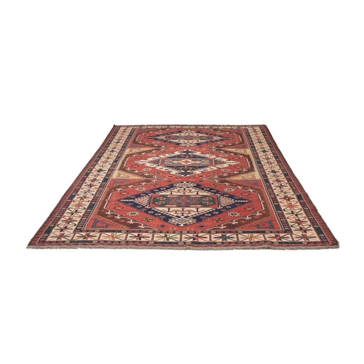 Tapis Kelim - Oriental - Soumak - 282 x 198 cm - rouge