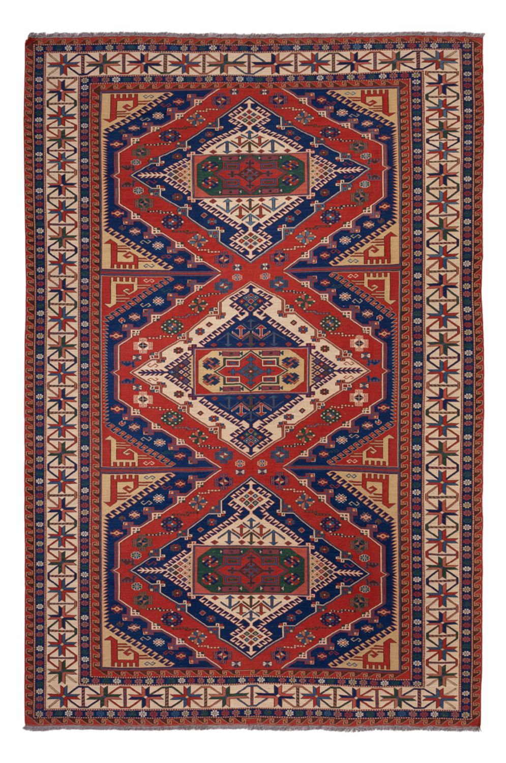Tapis Kelim - Oriental - Soumak - 320 x 212 cm - rouge