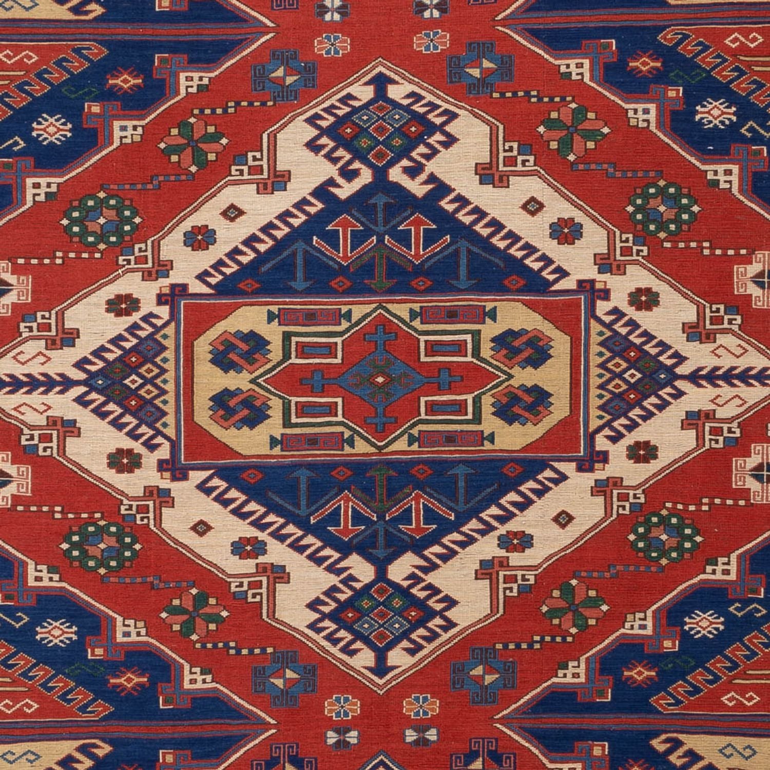 Tapis Kelim - Oriental - Soumak - 320 x 212 cm - rouge